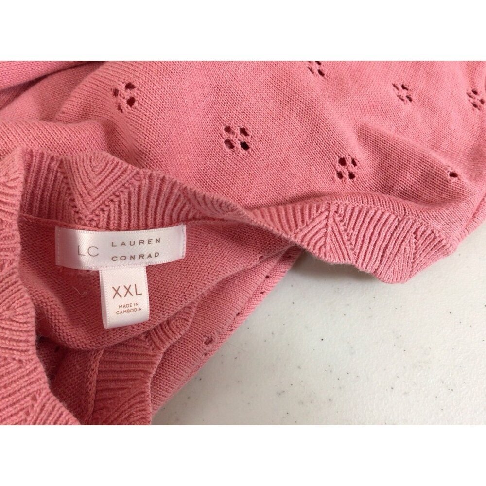 Lauren Conrad Pink Sweater Womens 2XL - Picture 3 of 7